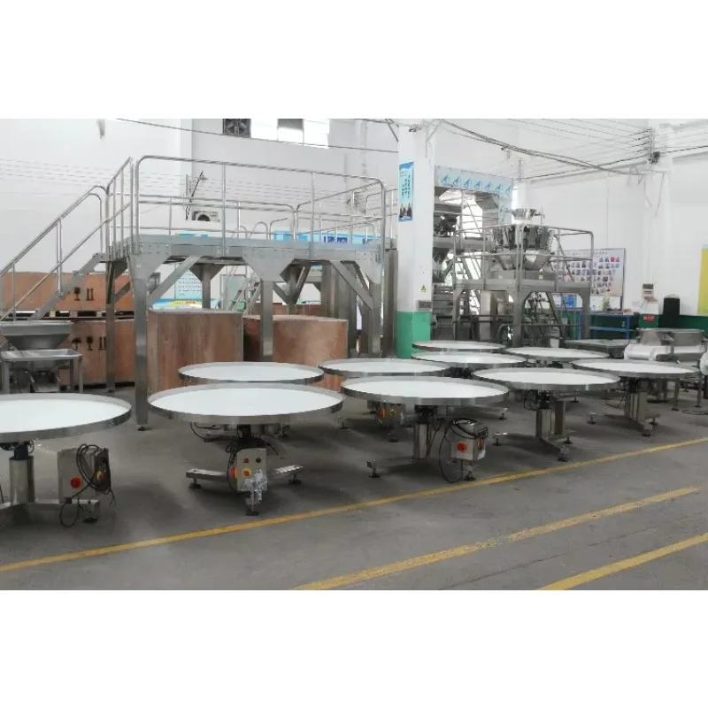 Rotary table for collecting finished packaging products