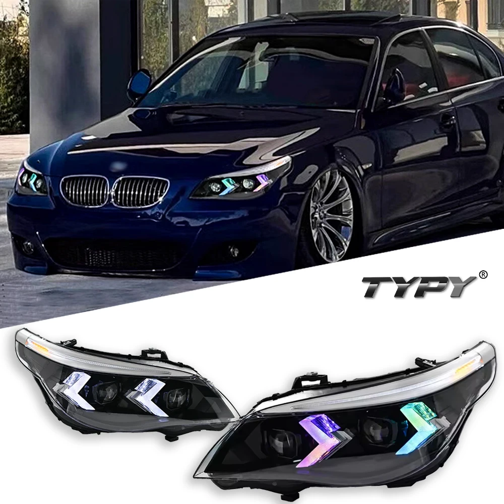 

TYPY Car For BMW 3 Series E60 RGB Headlight 2004-2010 Upgrade Modified to New Dynamic Turn Signal LED Headlight Auto Accessories