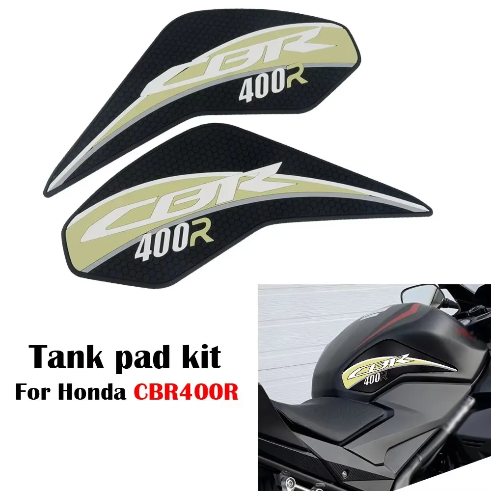 Motocicleta Side Fuel Tank Pads, Joelho Grip Traction Pad, Protector Adesivos, Acessórios para Honda CBR400R CBR 400 R 400R