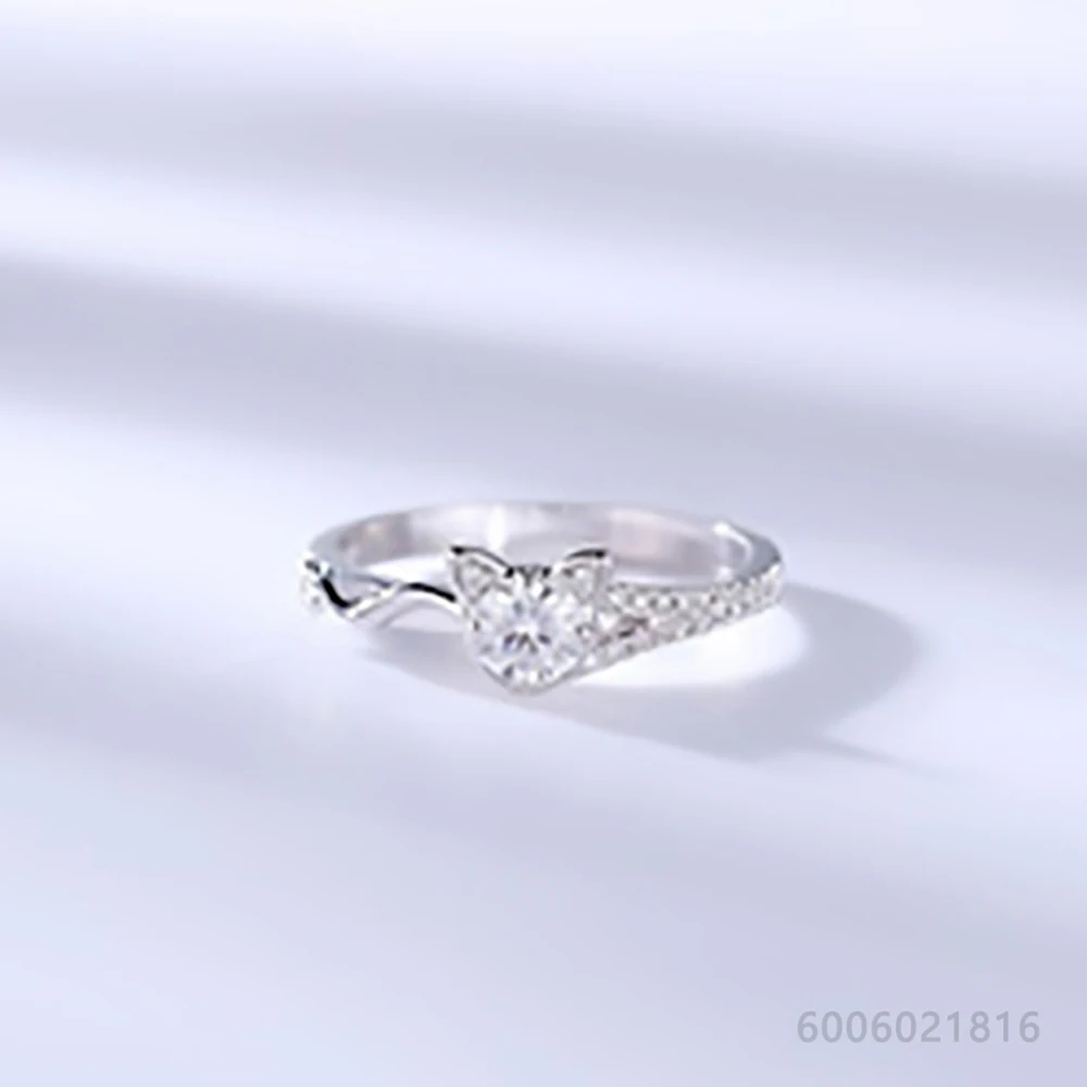 925 Sterling Silver Size 5 Zircons Cat Ring For Women Men Fashion Jewelry Charm Grace Wedding Engagement Accessories