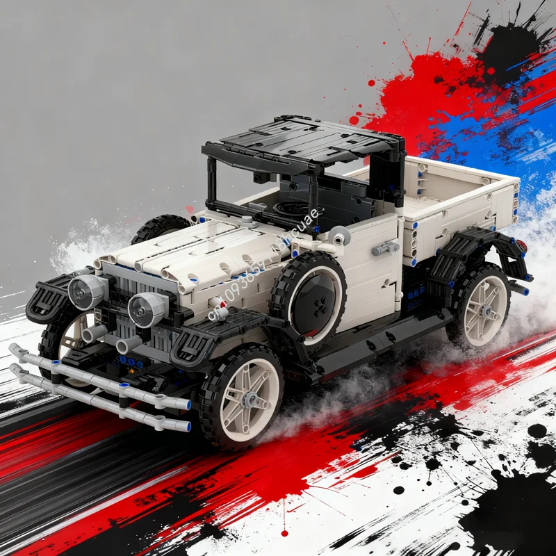 2022pcs MOC Technical Forded Model AA Pickup Classic Building Blocks Construction Christmas Gift DIY Education Toys Idea