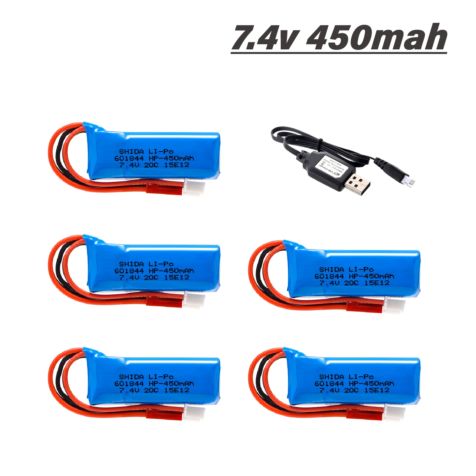 7.4V 450mAh Rechargeable Lipo Battery for WLtoys K969 K979 K989 K999 P929 P939 RC Car 7.4v Battery accessory