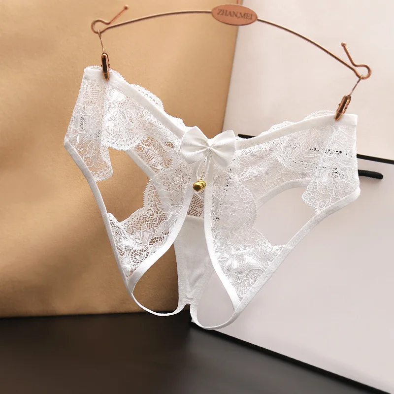 Women Sexy Jewelry Diamond Seductive Thong G-String Perspective Hollowed Out Embroidery Sexy Underwear Girlfriends Gifts