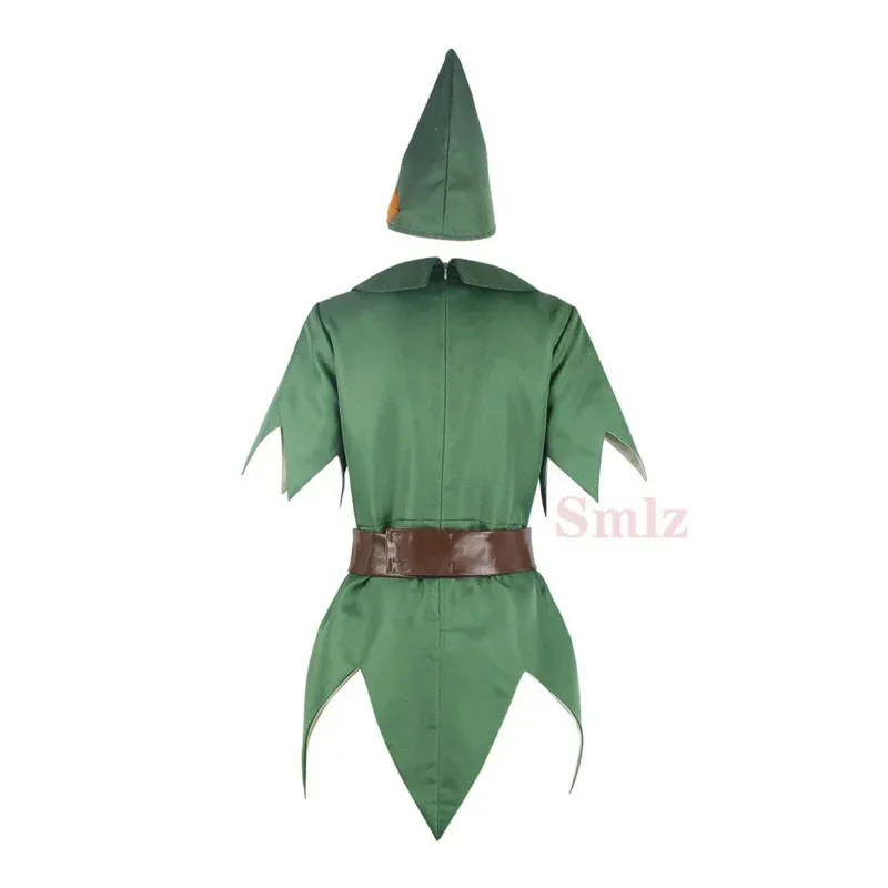 영화 피터팬 피터팬 코스프레 의상 남성 버전 그린 탑 바지 모자 벨트 할로윈 카니발 의상 성인