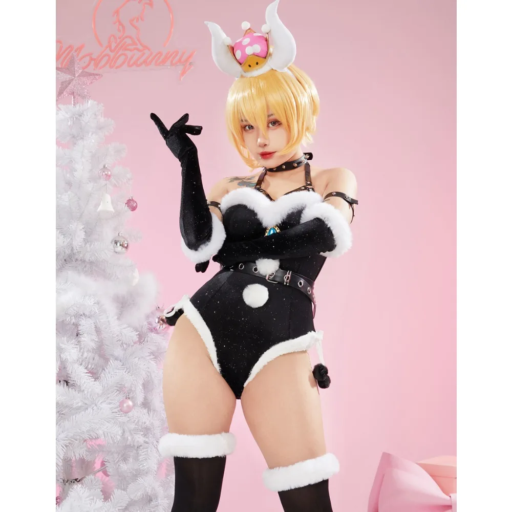 Mob bunny Frauen Weihnachten Bodysuit pelzigen Stram pler Stram pler Cosplay erotische Dessous Senta Babydoll Homewear Pyjamas Cosplay Kostüm