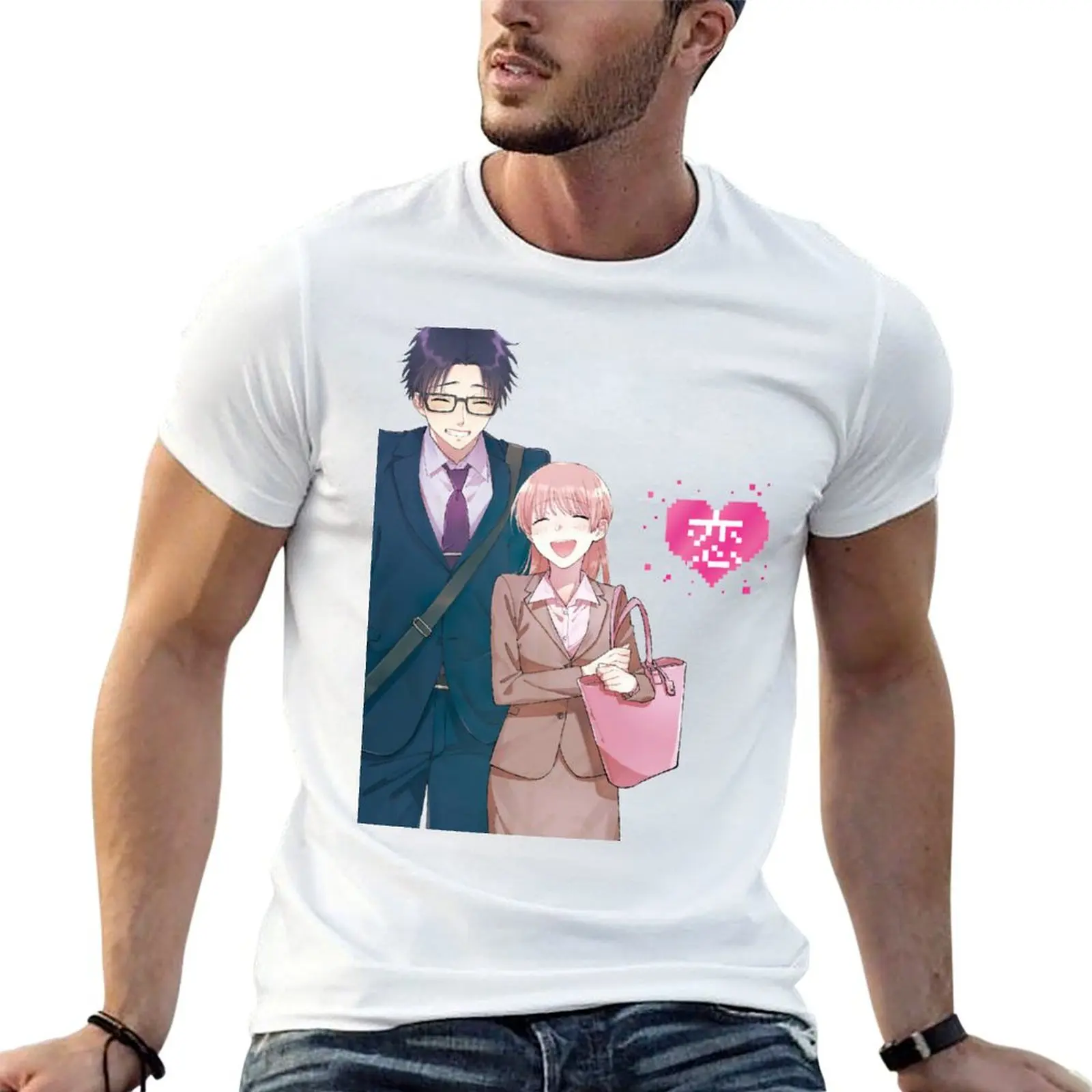 

Wotakoi Love is hard for otaku Narumi and Hirotaka T-Shirt funny t shirts man anime t shirts oversize T-Shirt