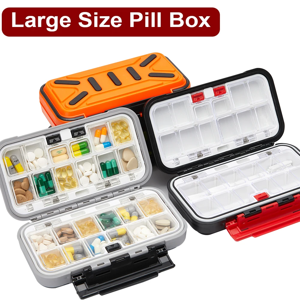 Bigger Travel Pill Case Home Medicine Storage Organizer Container Drug Tablet Dispenser Independent Lattice Pill Box Accessories