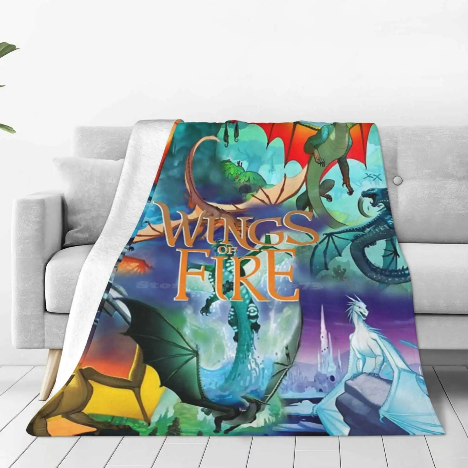 Wings Of Fire All Dragon Series New Selling Custom Print Flannel Soft Blanket Clay Tsunami Glory Starflight Sunny Moonwatcher