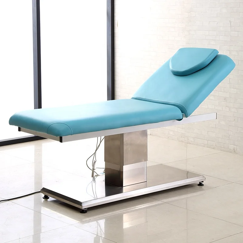 High Quality Salon Furniture Factory Customized Massage Beauty Bed Stainless Steel Bearing Surface Bed 2 Motors