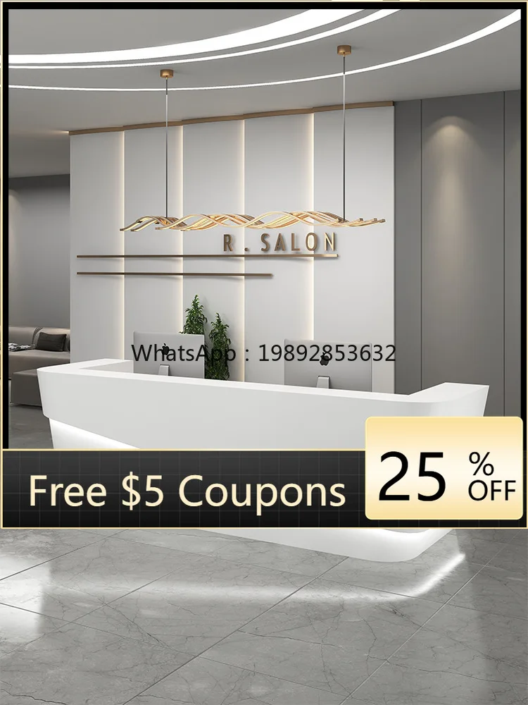 

LYY Cashier Counter Beauty Salon Bar Table Simple Modern Small Shop Lacquered Company Front Desk Reception