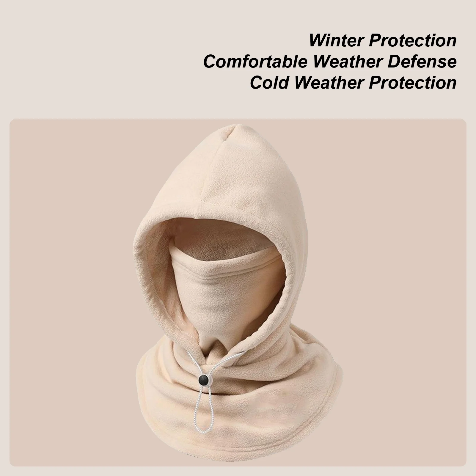 

Winter Hat With Face Cover Breathable Windproof Warm Adjustable Headwear Warm Winter Hat For Cold Weather Cycling Outdoor Work