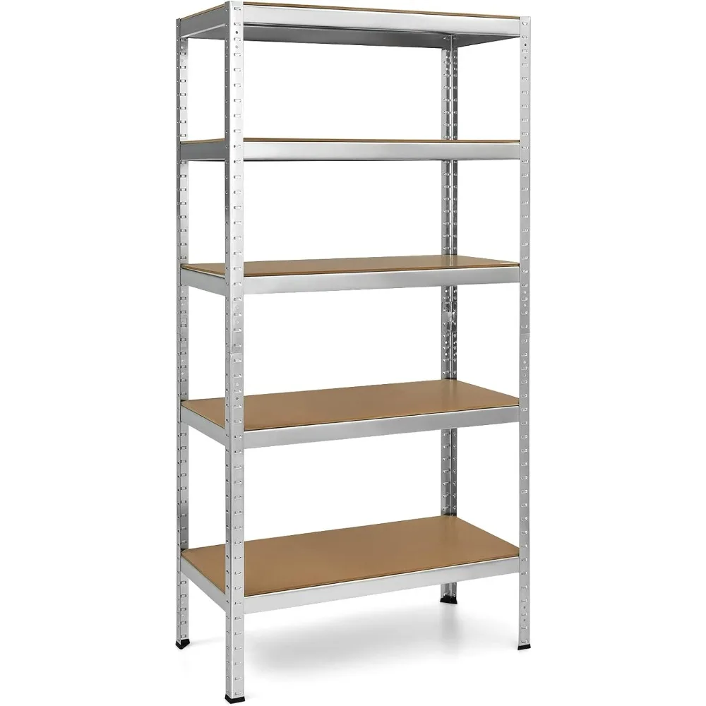 

72" Storage Shelves, Heavy Duty Steel Frame 5-Tier Garage Shelf, Metal Multi-Use Storage Shelving Unit for Home/Office/Dormitor