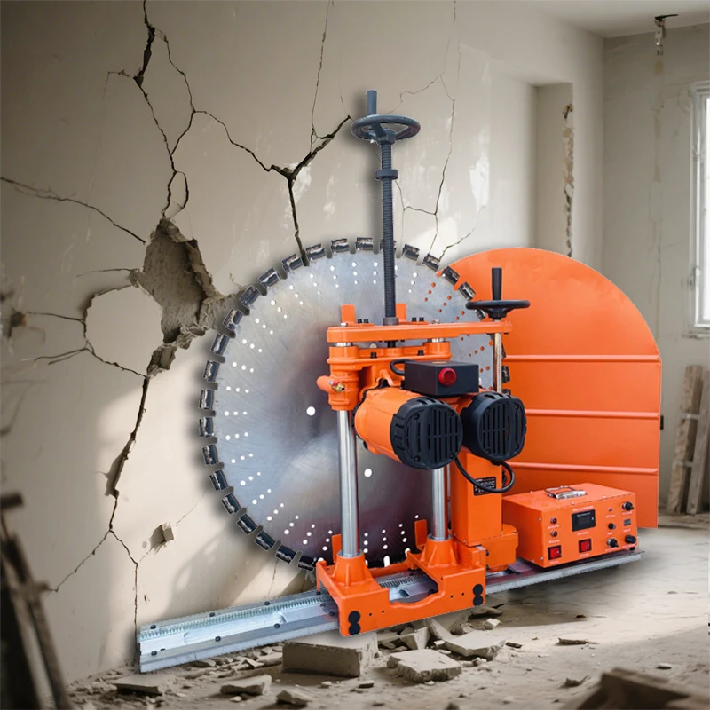 Tagliatrice semiautomatica per pareti in cemento con scanalatura per scanalature per binari a prestazioni ottimane a doppio motore