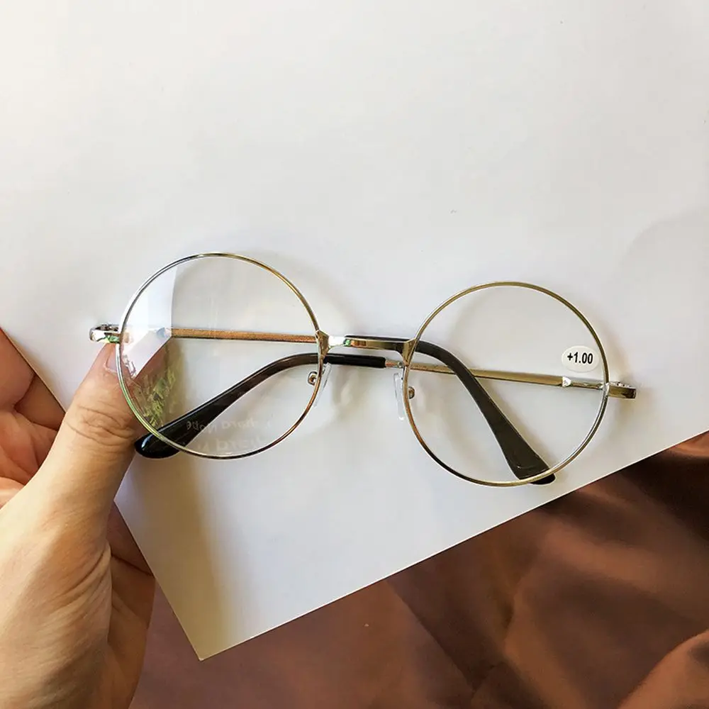 Frame Vision Care Travel Parents Gift Round Frame Reading Glasses Presbyopia Eyeglasses Computer Eyeglasses Hyperopia Eyewear