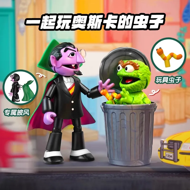 New BLOKEES Sesame Street Anime Figure ELMO BIG BIRD COOKIE ERNIE MONSTER BERT Model Splicing Ornaments Toy Birthday Gift