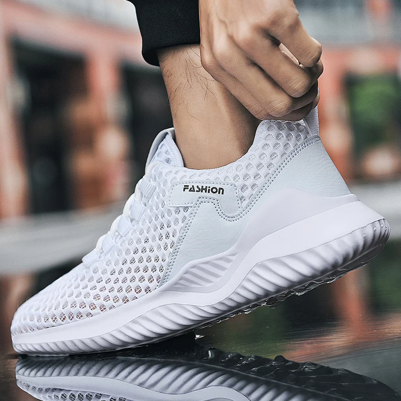 

YRZL Men's Sneakers Mesh Breathable Running Shoes Men Casual Sports Shoes for Men Sneaker Comfortable Training Tennis Mens Shoes