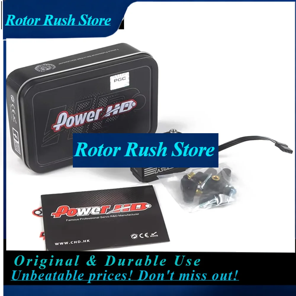 RoRuSPowerHD Power HD R12S 6-8.4V 12kg High Torque Titanium Gear Dual Ball Bearing Servo For 1:10 1/10 RC Car Off-road Vehicle T