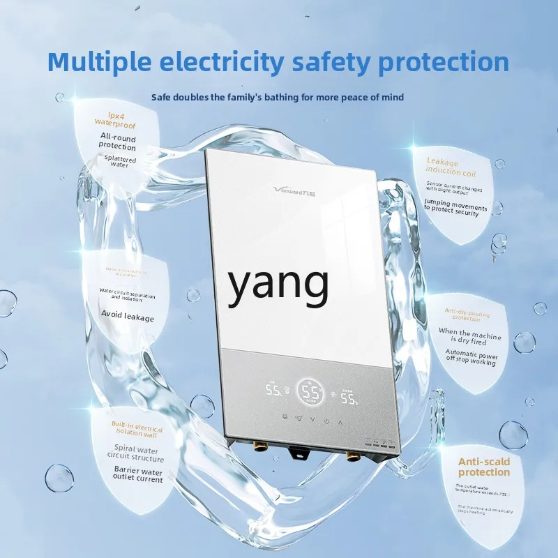 سخان مياه كهربي فوري CX درجة حرارة ثابتة تحويل التردد الحمام المنزلي تسخين سريع سخان مياه الدش