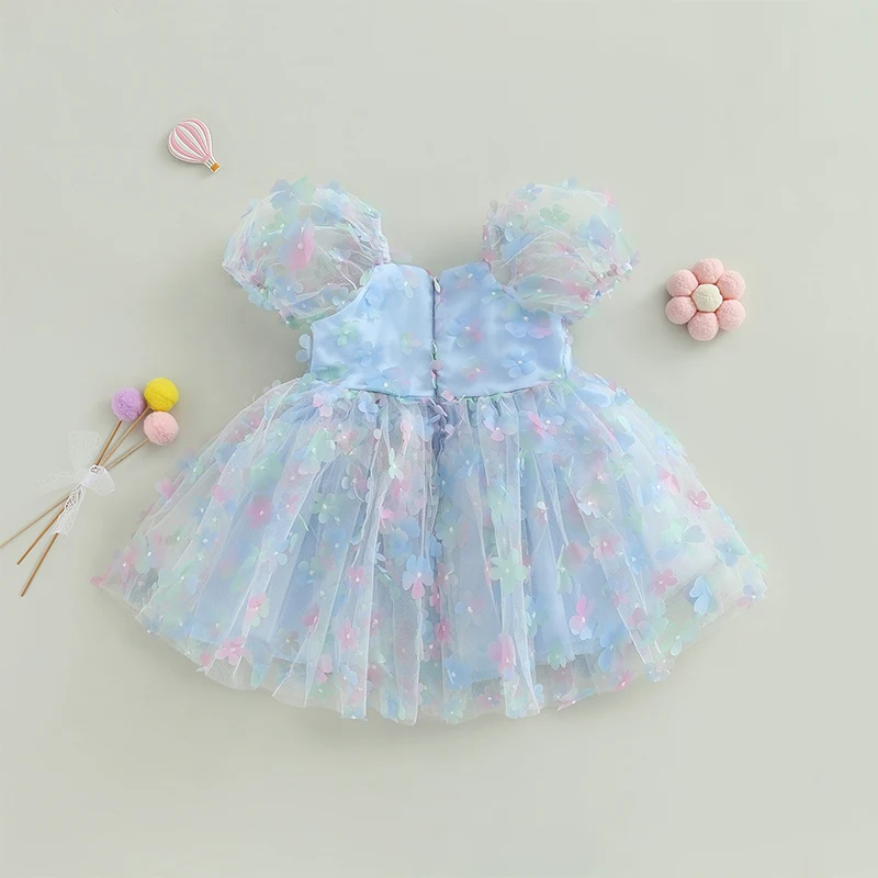 Toddler Baby Girl Birthday Outfit Princess Dress 3D Butterfly Tulle Dress Fairy Cosplay Party Tutu Dresses