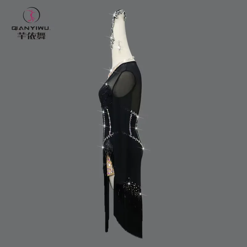 Vestido latino, traje de baile de escenario, competición de salón, Ropa de baile para niñas, falda de graduación para mujeres, disfraces para niñas, traje de fiesta, ropa americana