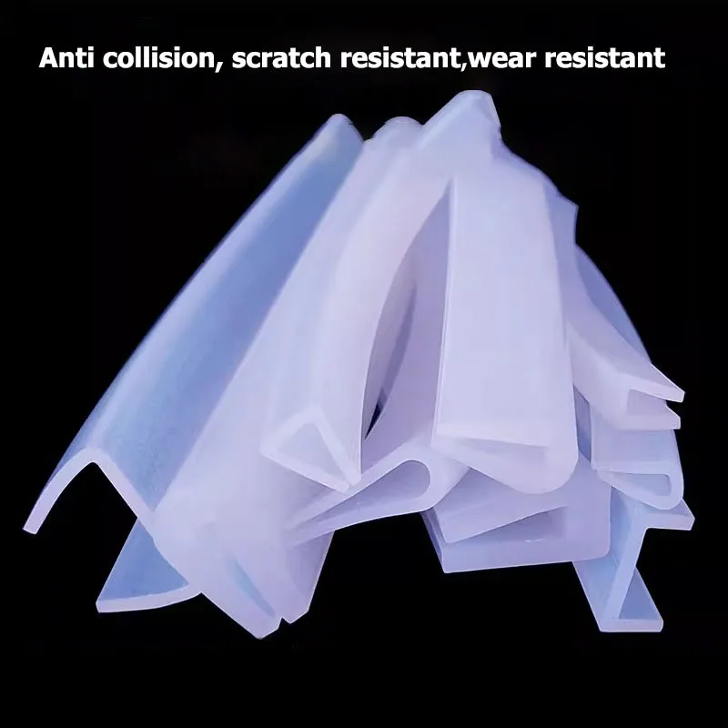 

1 метр силиконовая резина U-образное уплотнение мягкое окно дверь душевая комната безрамное стекло защитная полоса для края стола