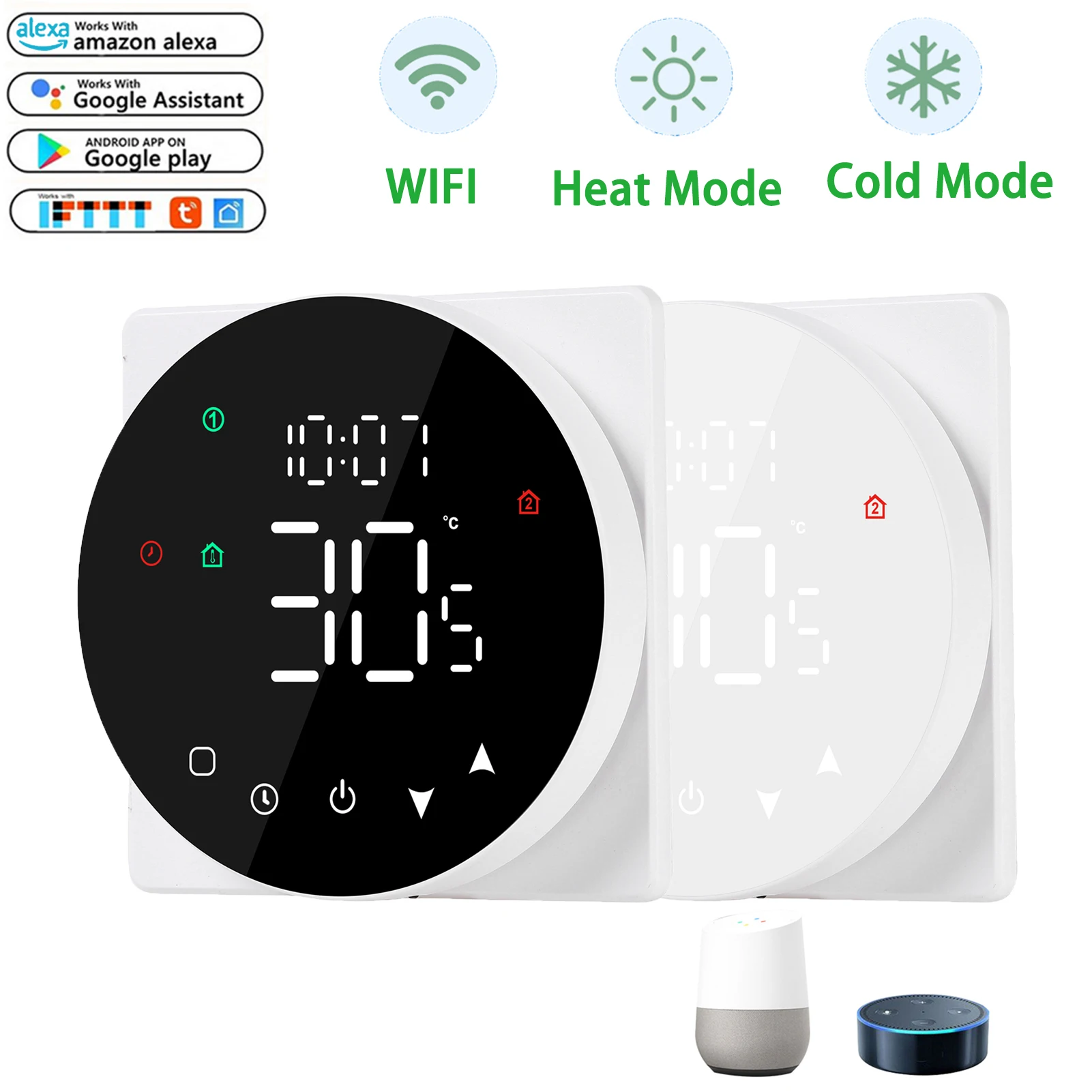 Tuya WiFi Smart Temperature Controller  LCD Display 5A Water Heating Device Thermostat Weekly Programmable APP Remote Control