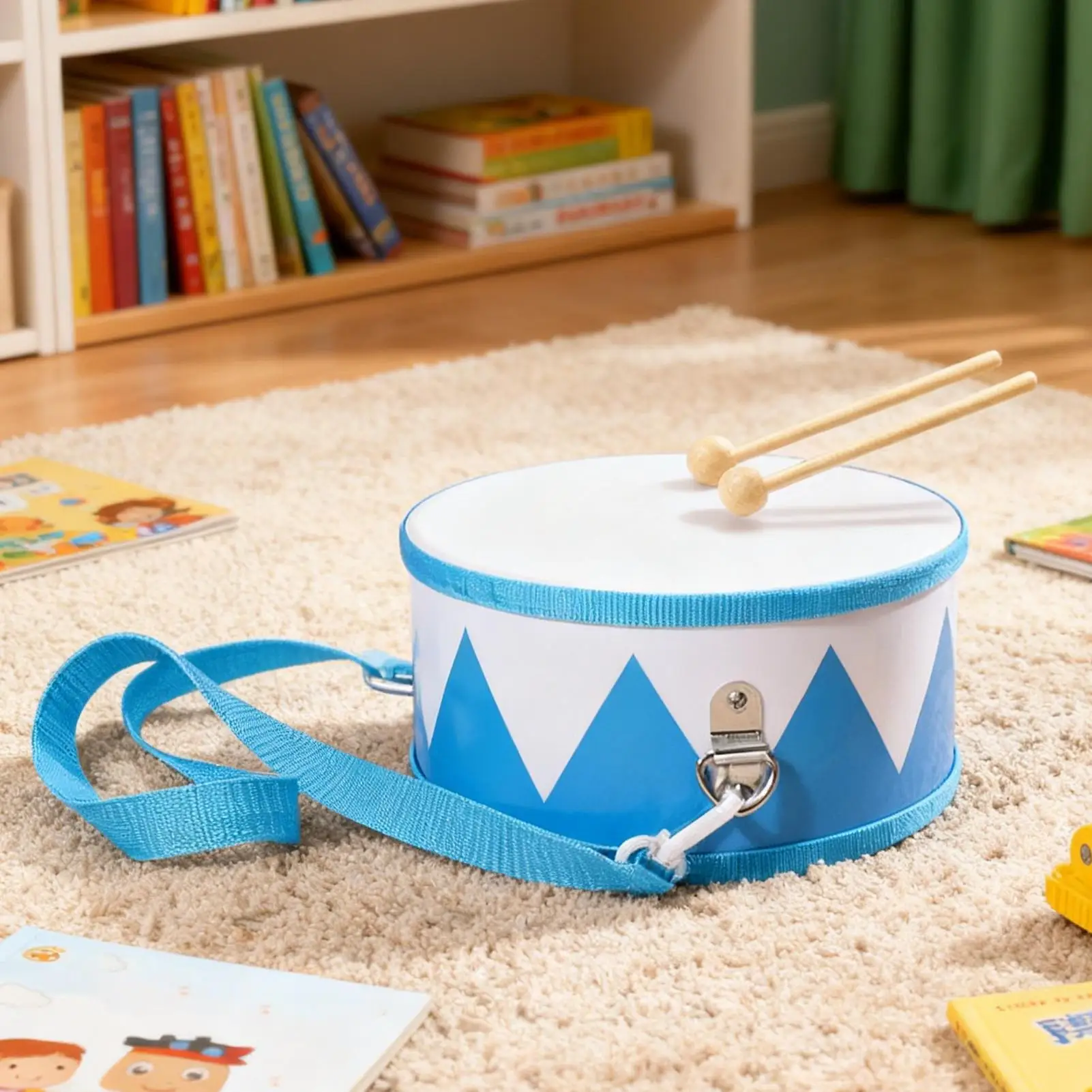 Kids Drum Ritme Ontwikkeling Spel 5.9in Verstelbare Riem Speelgoed Instrumenten Set Voor 2-5 Jaar Oude Jongen meisje Vroege Onderwijs Verjaardag