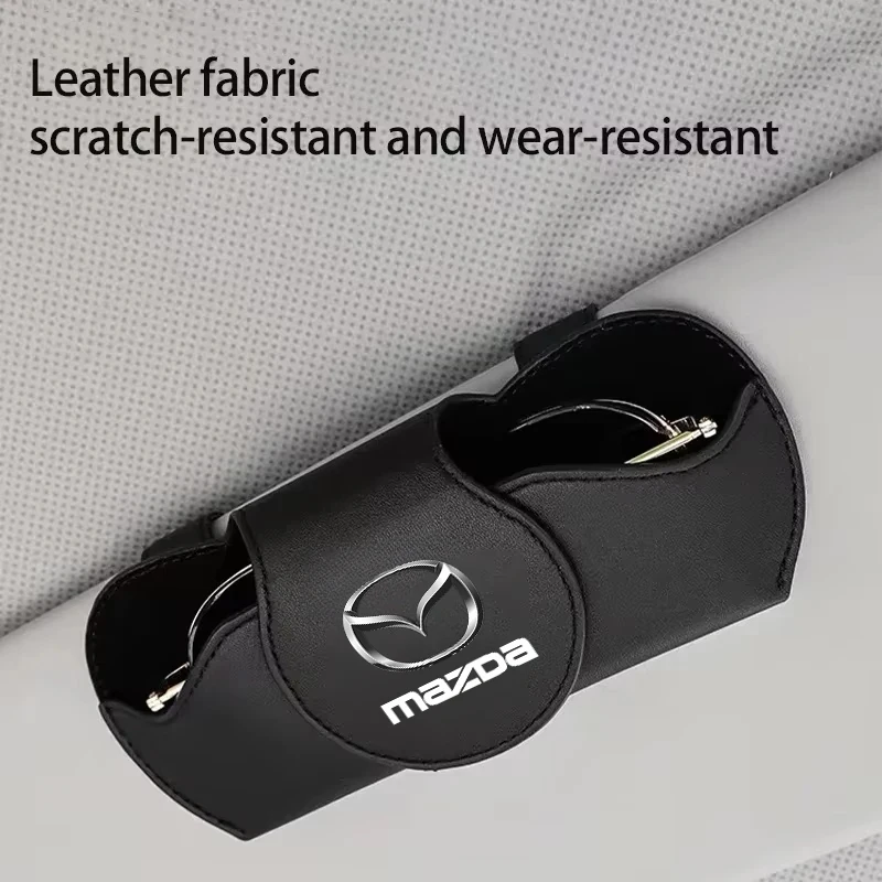 Auto Brillenkoker Auto Zonneklep Bril Zonnebril Clip Kaart voor Mazda 6 Atenza Protege Cx9 Cx7 Cx5 Rx8 Rx7 Mx3 Mx5 Speed Axela