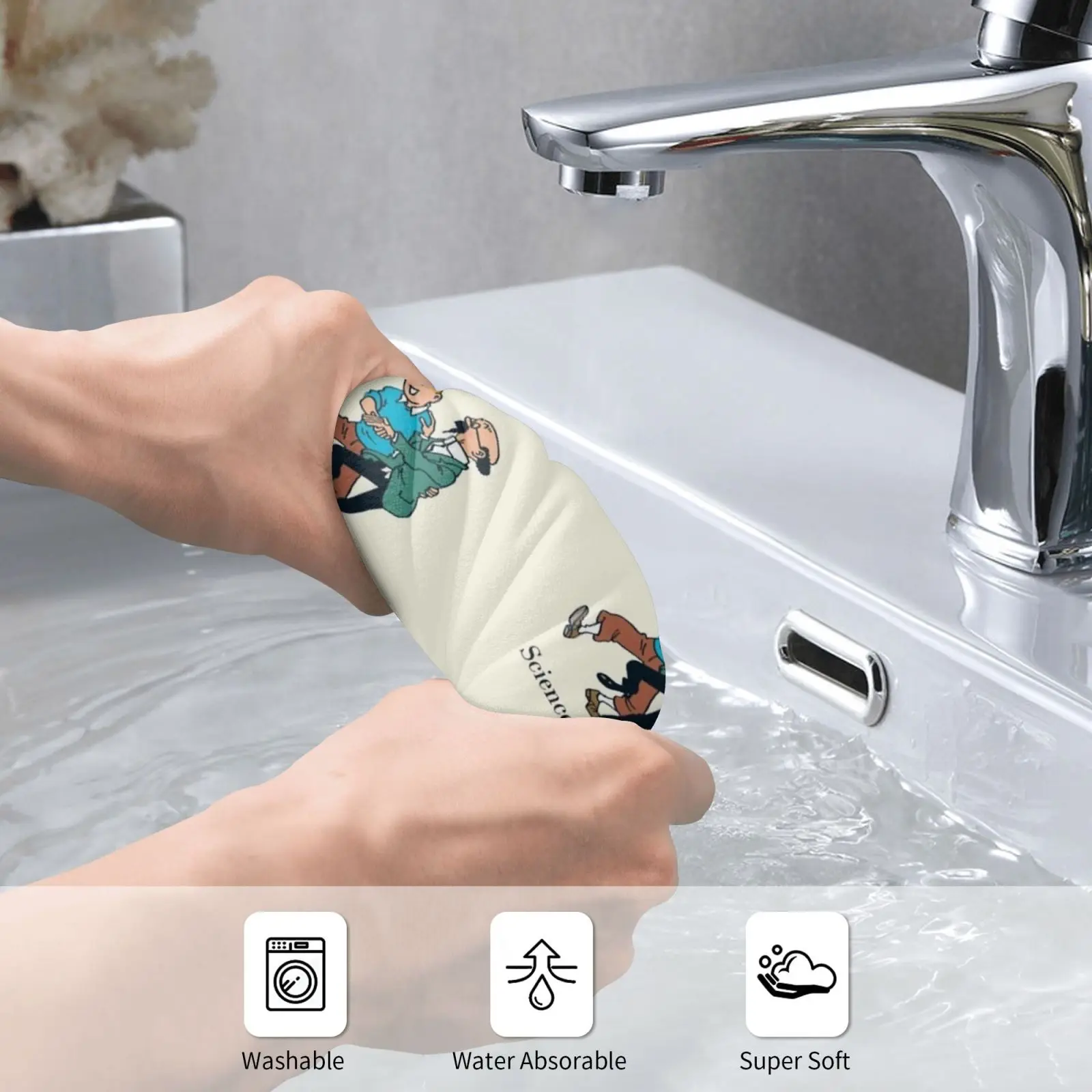 Towel Two Scientists. 2100 Science Club And Milou Adventurer Bd Cartoon
