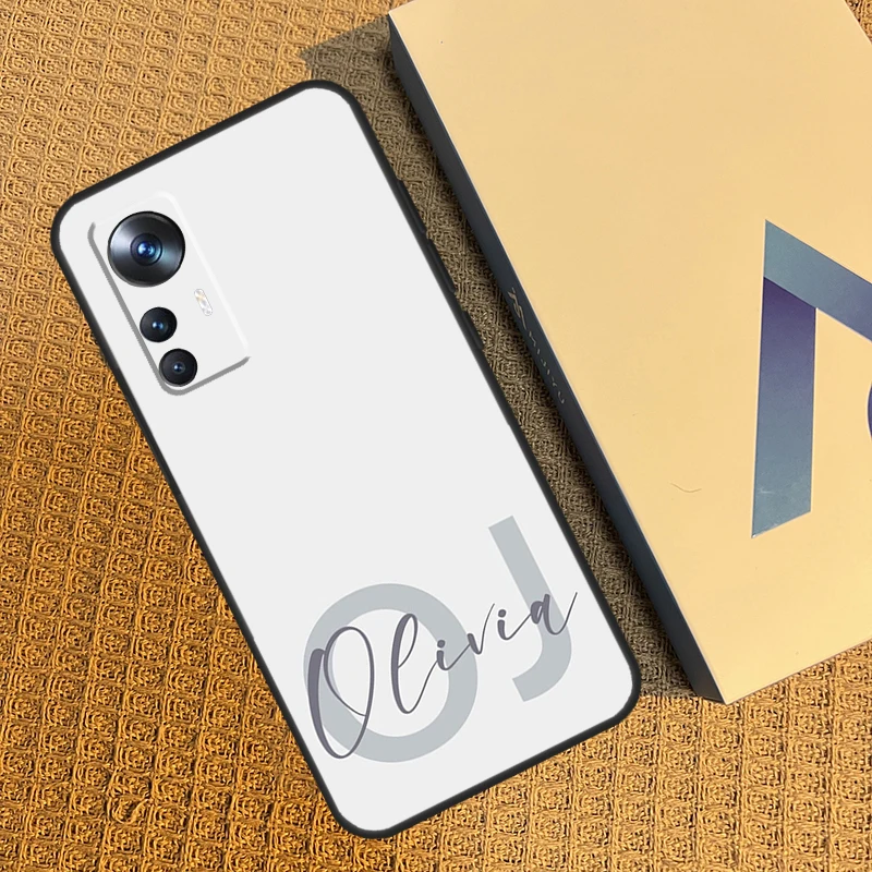 커스텀 파스텔 이름 이니셜 케이스, 샤오미 12T 11T 프로 13 11 12 라이트, POCO F5 X5 프로 X3 프로 F3 M5 POCO F5 X4 F4 GT 커버