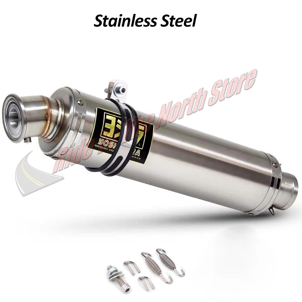 51MM Inlet Universal Longer Yoshi Motorcycle Exhaust Muffler Escape for Z900 R3 CBR650 S1000RR ETC Slip on Tail Pipe Modified view 5