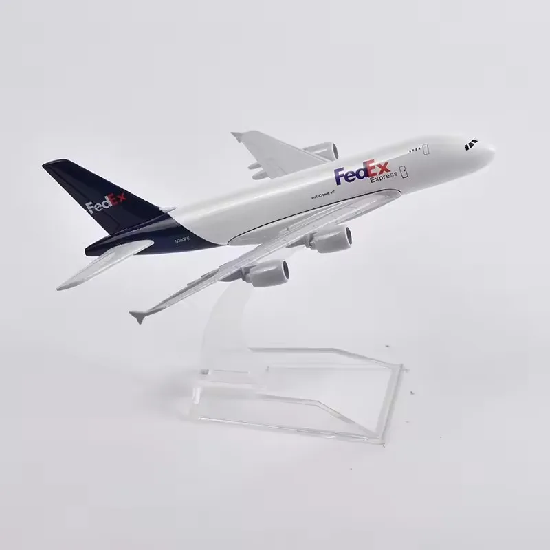 16cm fedex airplane A380 Plane Model Aircraft Diecast Metal 1/400 Scale  Model kids airplane