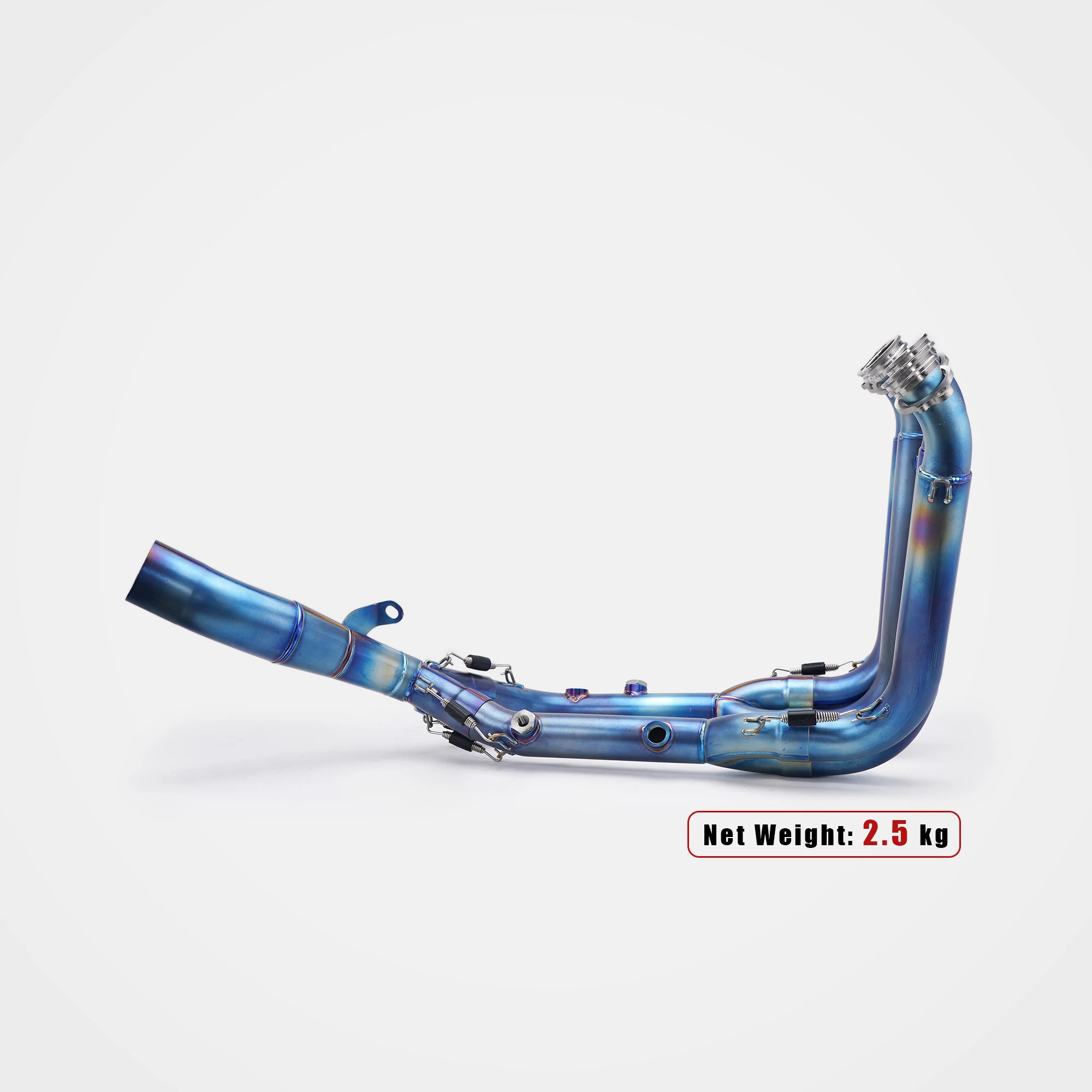 Titanium Front Mid Exhaust Pipe For BMW S1000RR S1000R 2019-2026 Slip-On Design Built-in O2 Sensor Port Upgrade Accessories