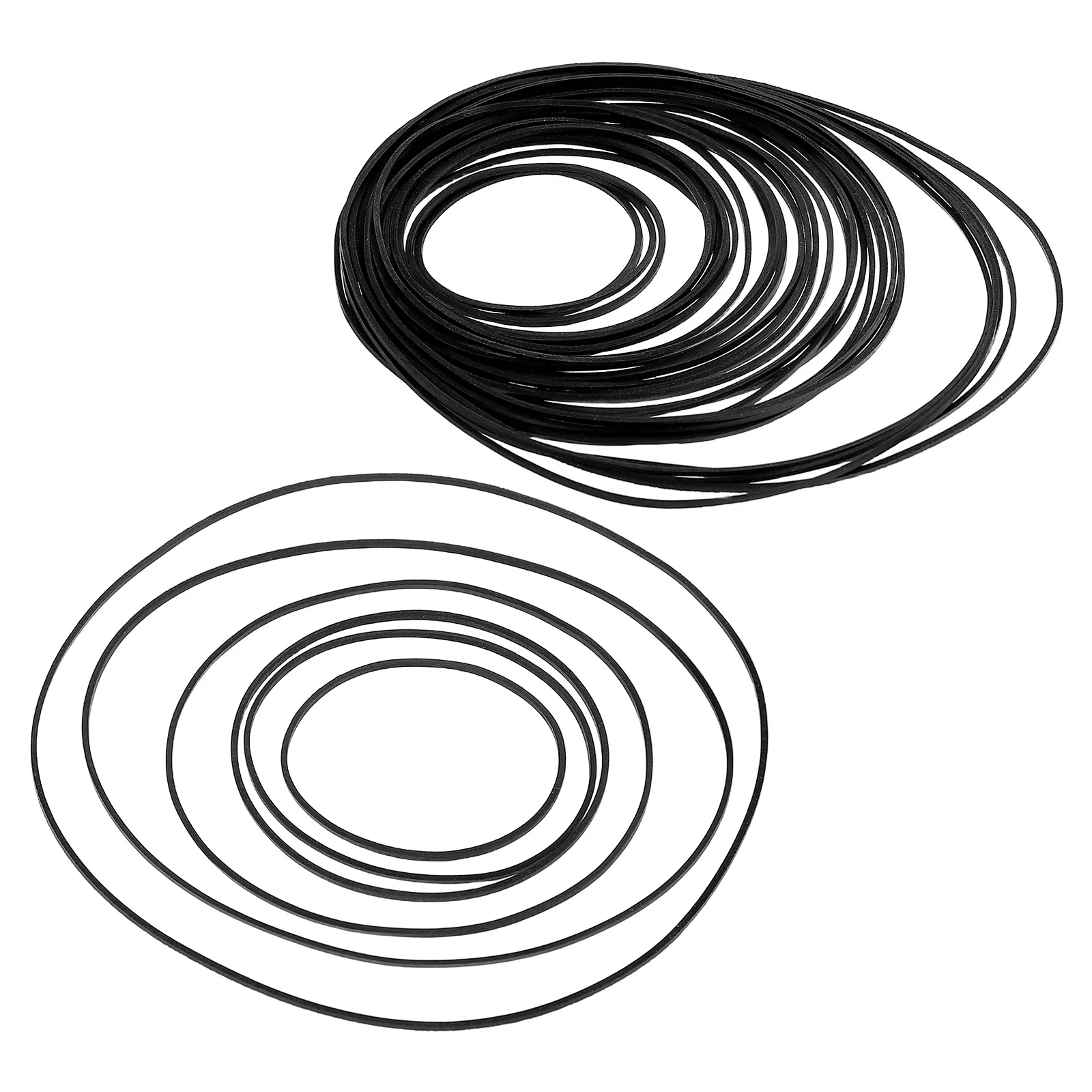 

30pcs Cassette Player Rubber Replacement Belts 45-120Mm Universal Drive For Tape Recorders Recorder Cassette Tape