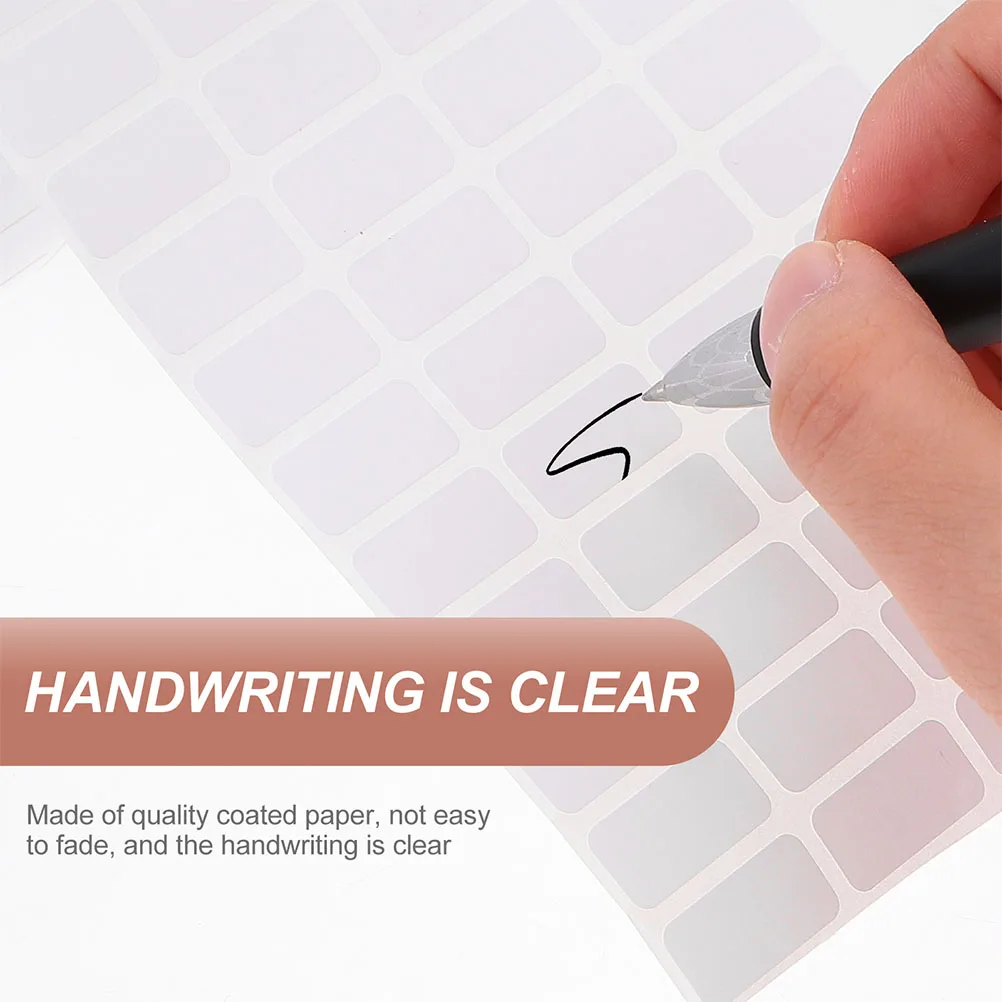 

Self-Adhesive Blank Label Decals Sturdy Copper Coated Paper for Storage Jars Containers Handwriting Clear