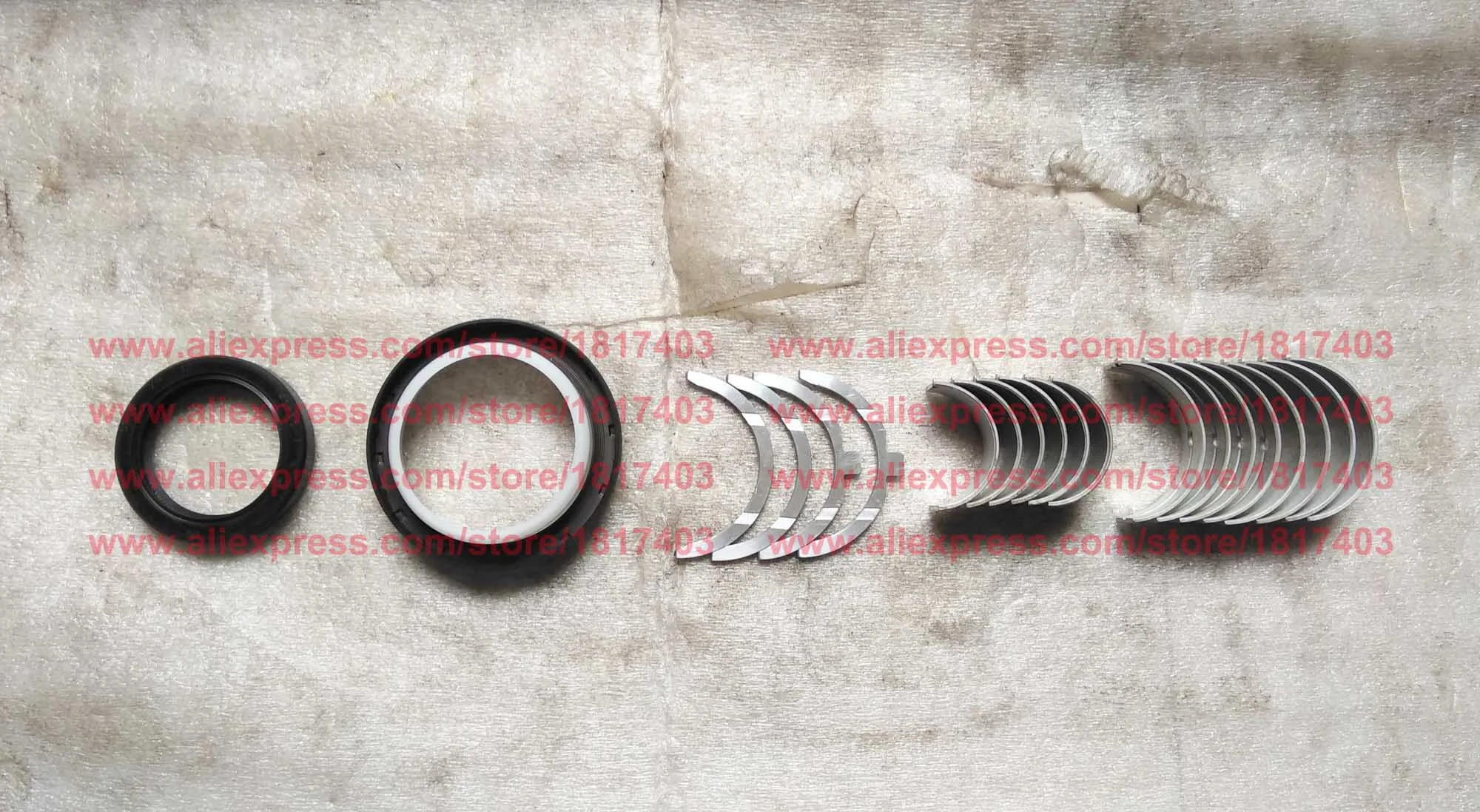 Laidong L375Y Main bearing, Connecting rod bearing, Thrust piece, Oil seals (front & rear) of crankshaft