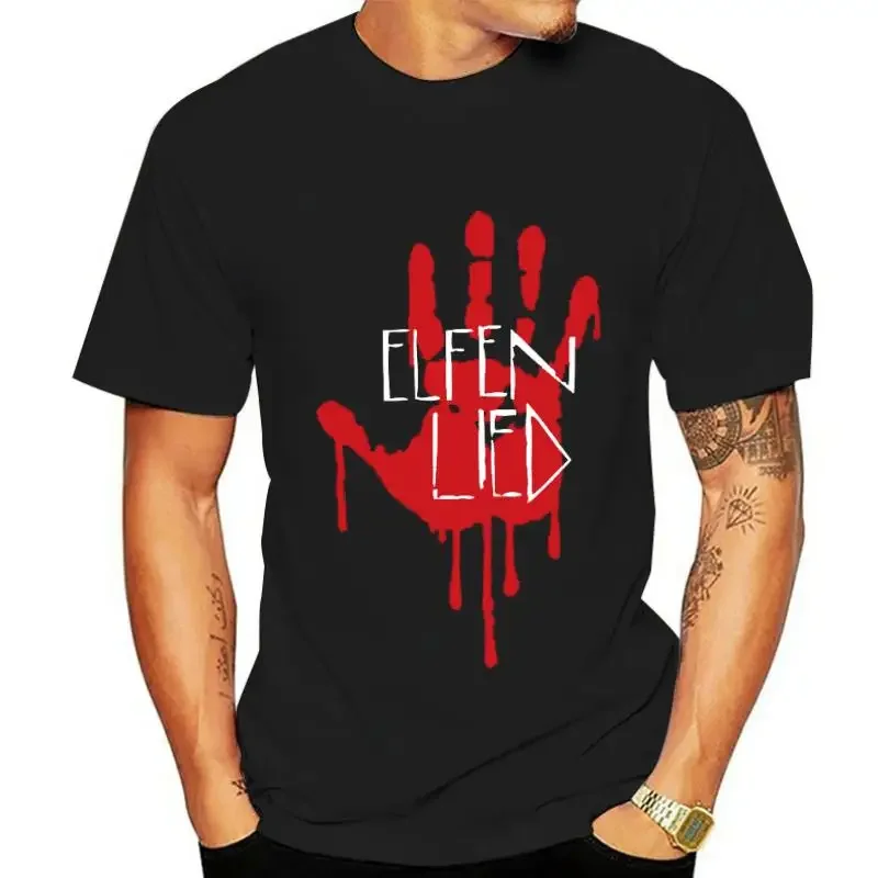 Elfen Lied logo and Lucys bloody handprint womens T-shirt men t shirt