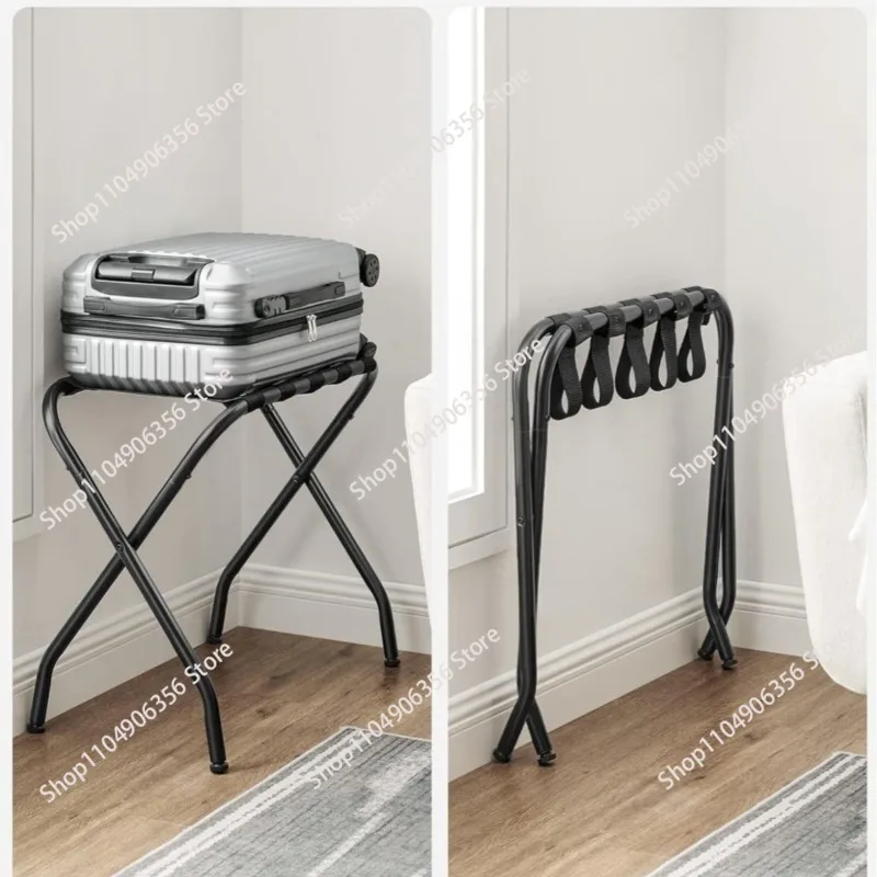 Folding Luggage Rack, Freestanding Floor Storage Stand for Hotel, Guest Room, Bedroom and Rental House Suitcase Storage