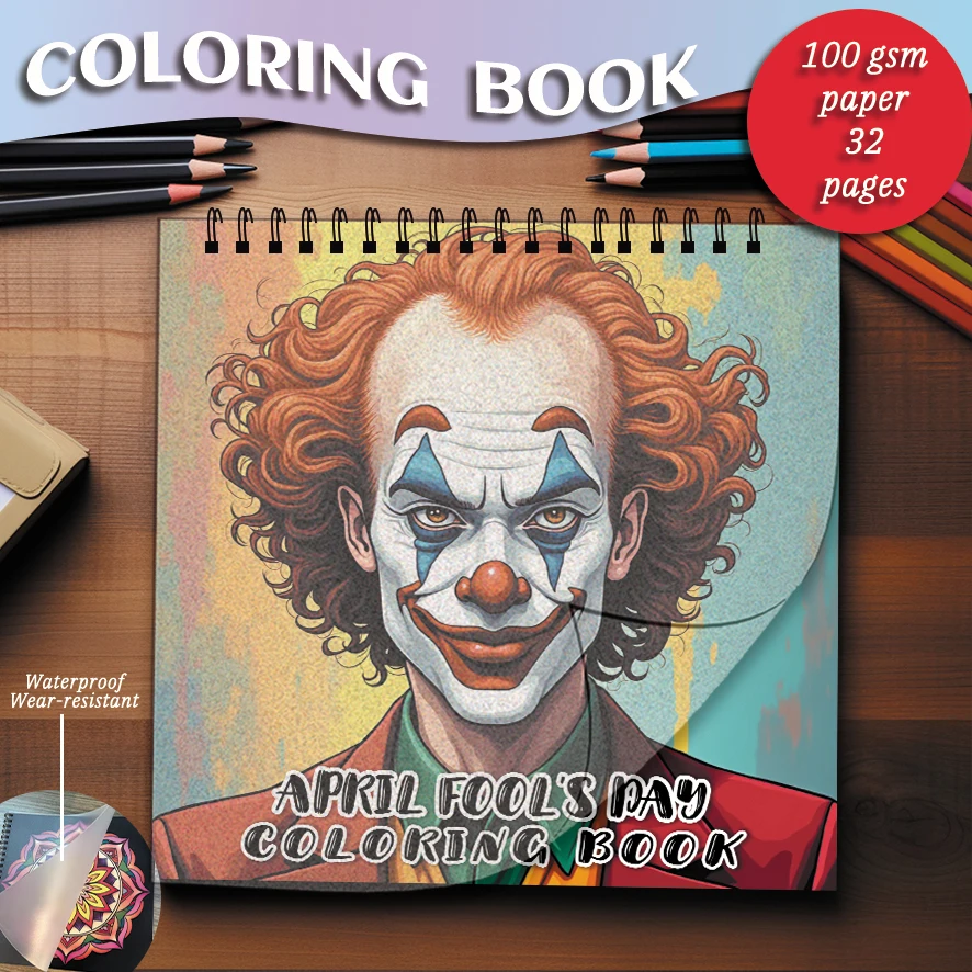 

More Than Just Emotions Clown Coloring Book - 8.27 x 8.27 Inch 32 Page Coloring Book - Ideal Gift for Family or Friends