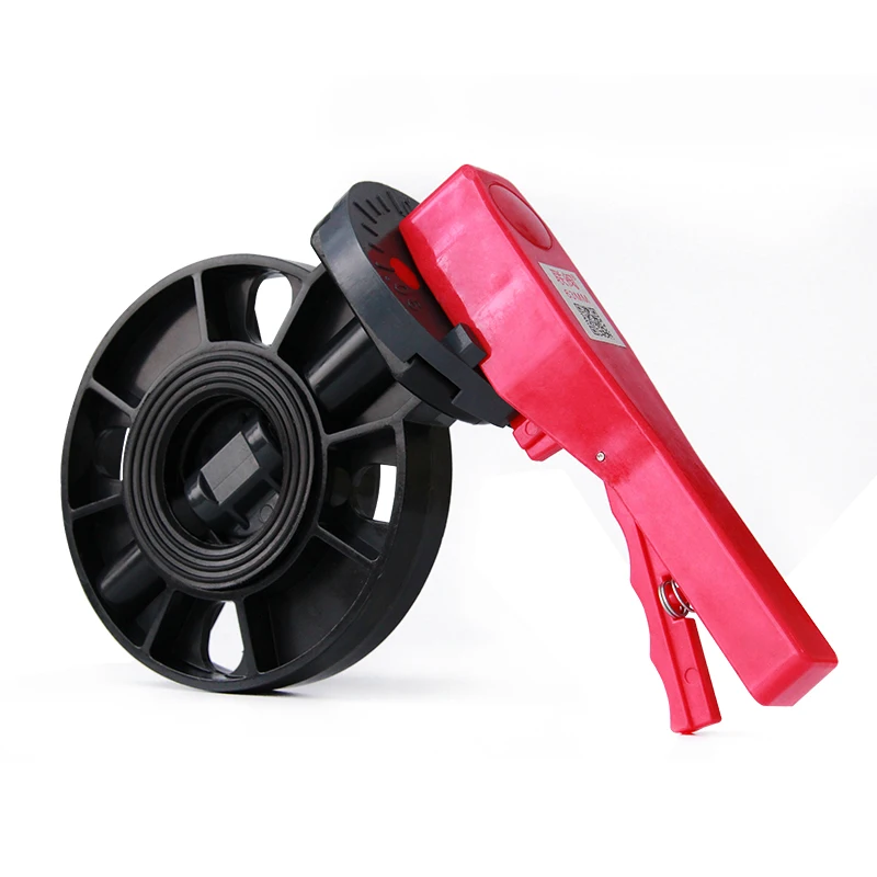 63-225mm Double-clip Type Flanged Gate Valve PVC Butterfly Valve Home Garden Plastic Valve Water Pipe Fitting