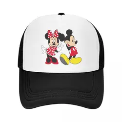 Classic Mickey And Minnie Sitting Mouse Baseball Cap Women Men Breathable Trucker Hat Sports