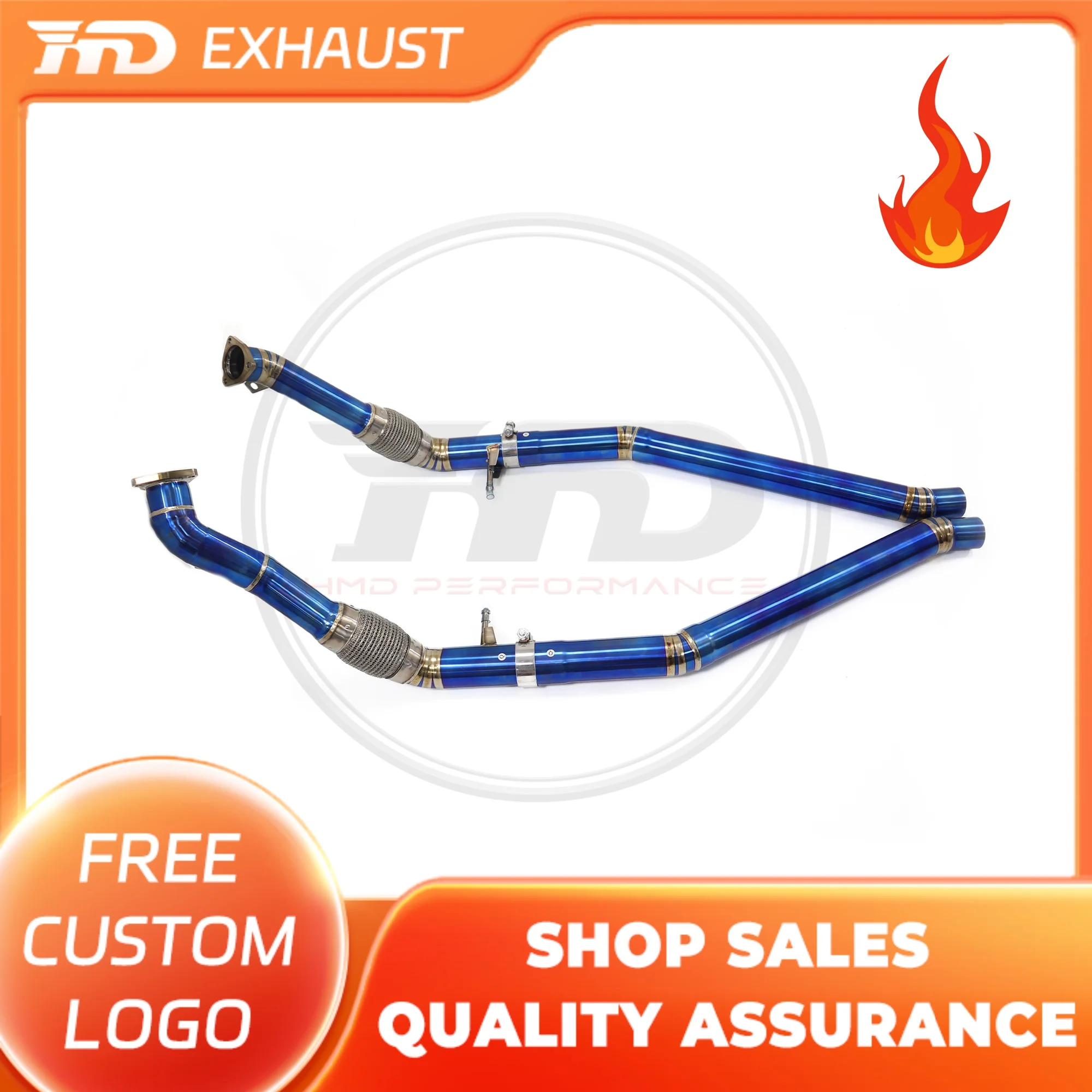 

HMD Hot Sale Exhaust System Performance TItanium Alloy front tube for Audi SQ5 3.0T Racing Pipe
