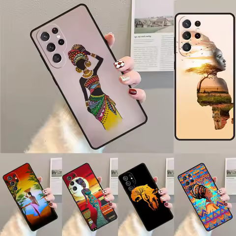 South Africa Woman phone case Cover For Samsung Galaxy S24 Ultra S21 S22 Ultra S8 S9 S10E Note 10 Plus Note 20 FE S23