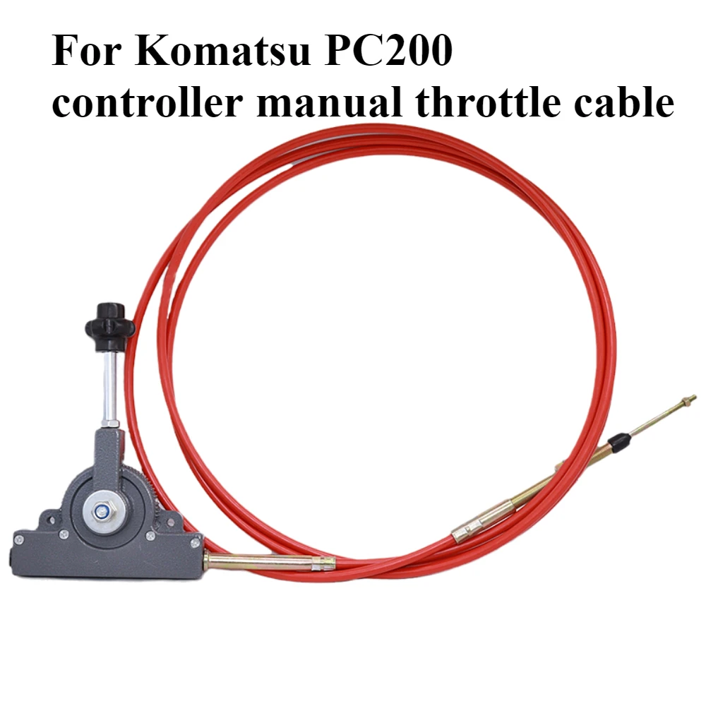 for Komatsu PC200 Excavator Parts Modified Manual Throttle Cable Controller Hand-pulled Throttle Line Fuel Control Line