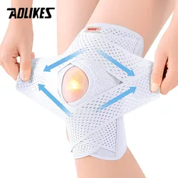 AOLIKES 1PCS Knee Pads with Side Stabilizers for Meniscal Tear Knee Pain ACL Arthritis Injuries Recovery Breathable Knee Support