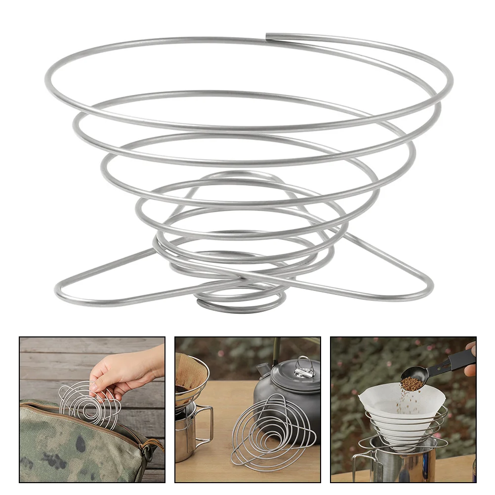 

Coffee Drip Holder Filter Cup Stainless Steel Funnel Foldable Cell Phone Brewing Accessories Tool Stand
