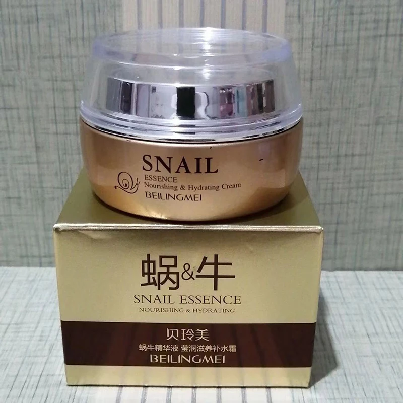 50G Snail Essence ครีมบำรุงผิวหน้า Moisturizing Oil Control กระจ่างใส Tender Face Lighten ขาวนุ่ม Repair Skin Care