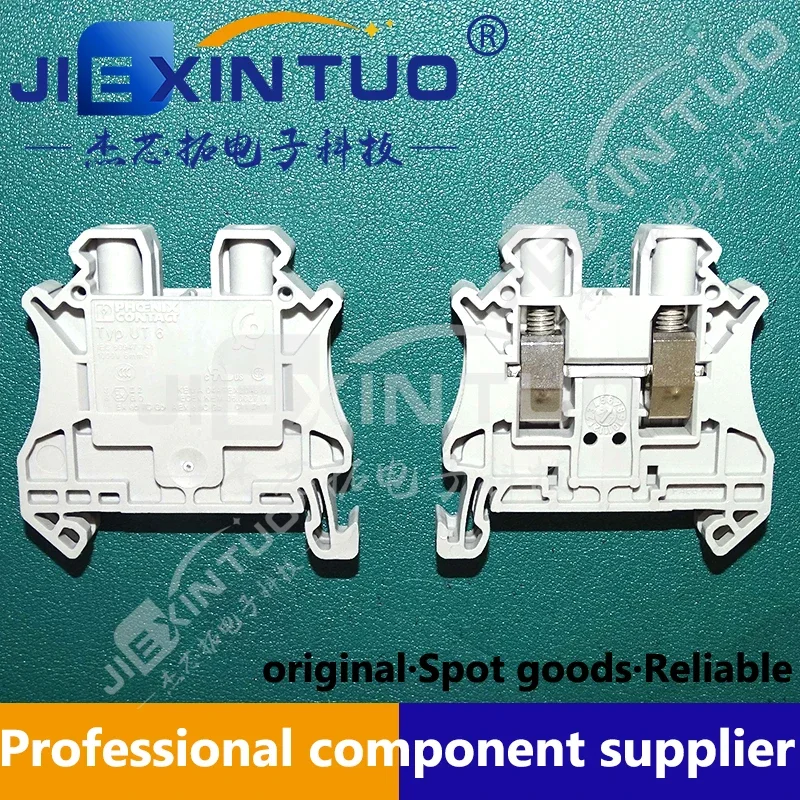 3044131 DIN rail terminal block UT 6 FEEDTHRU TERM BLOCK2 Position	ScrewUL 94 V-0	Polyamide (PA)	24 AWG	8 AWG	41 A	 1 kV