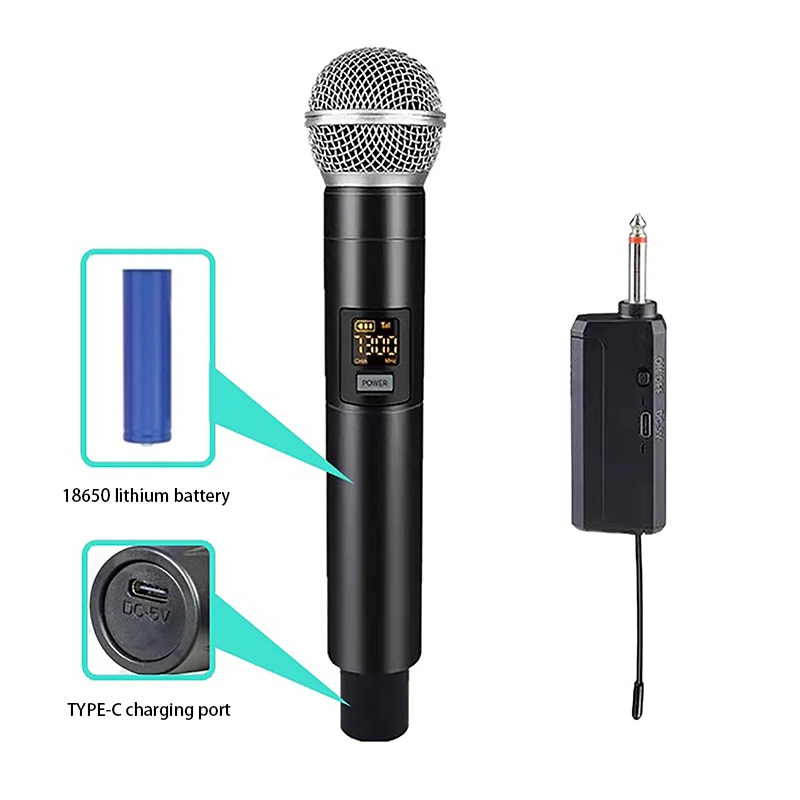 Chuyên Nghiệp 1/4 Kênh UHF Tần Số Cố Định Micro Không Dây Cầm Tay Micro Hát Karaoke Cho Đảng Diễn Sân Khấu Nhà Thờ