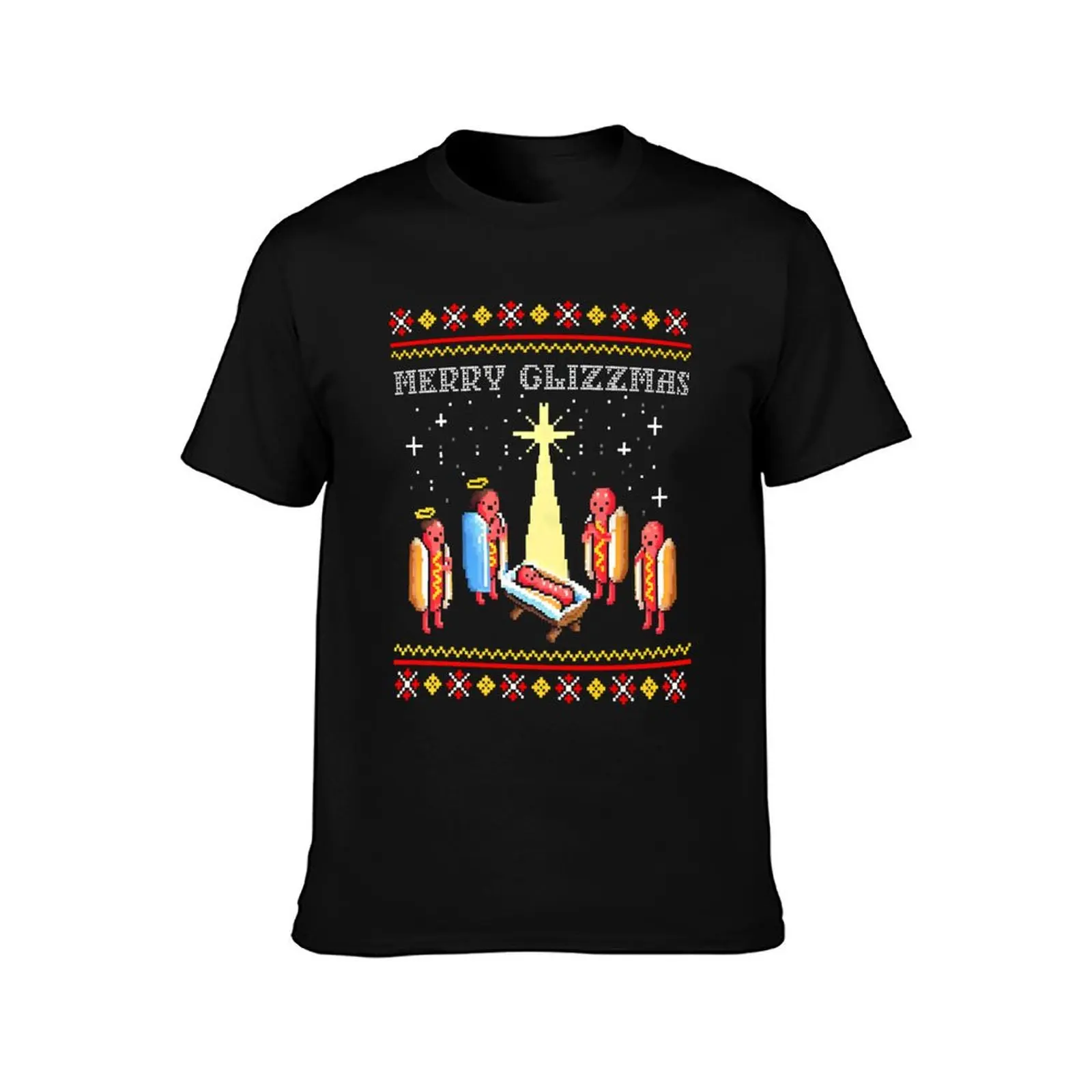 Merry Glizzmas Shirt, Funny Christmas Sweatshirt, Hot Dog Christmas Ugly Humor Trendy Tee T-Shirt